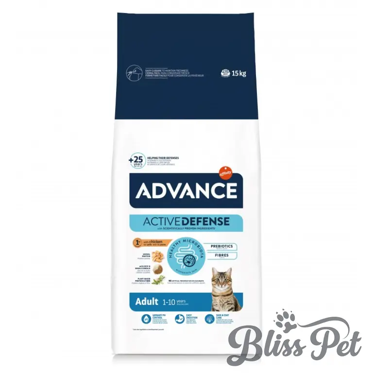 Bliss Pet Hrana Advance Cat Adult Pui si Orez hrană uscată pisici 15 Kg