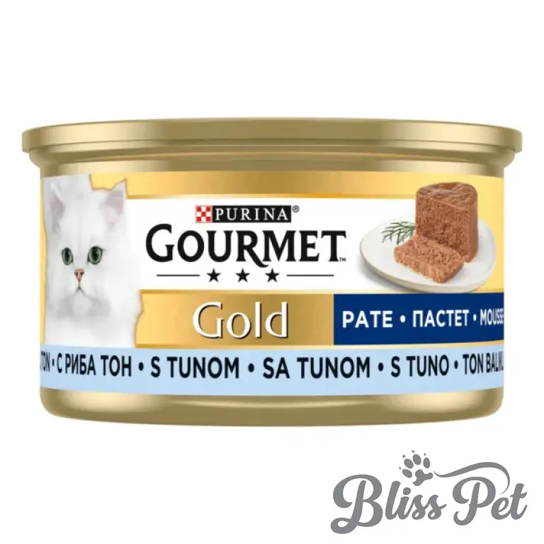 Bliss Pet Hrana Gourmet gold mousse conserva cu ton 85 gr