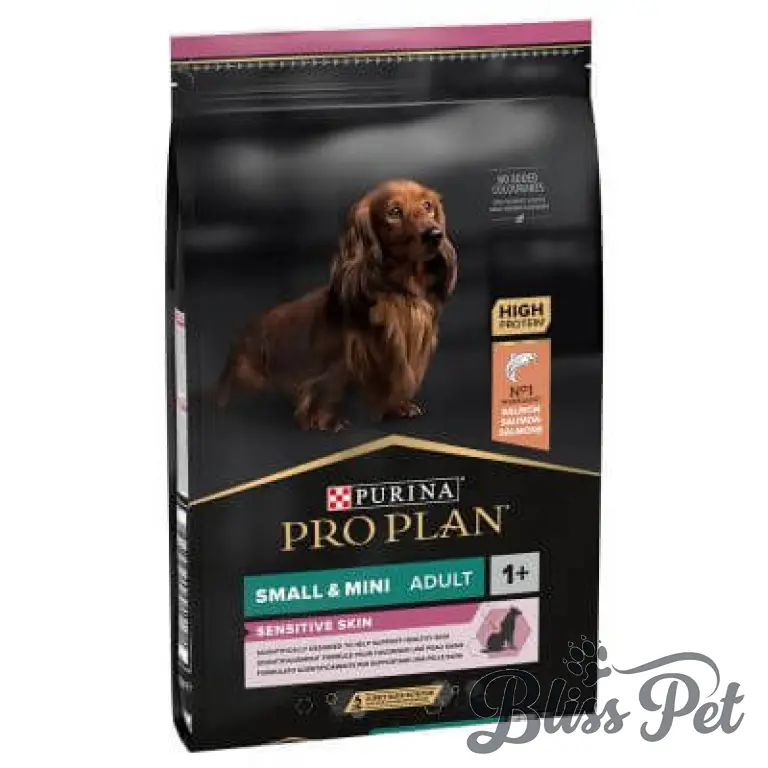 Bliss Pet Hrana Purina Pro Plan Small & Mini Adult Adult Sensitive Skin hrană uscată pentru câini bogată în somon