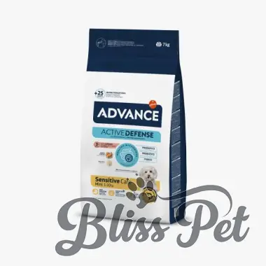 Bliss Pet Hrana Advance Câine Mini Sensitive cu Somon și orez 7 kg